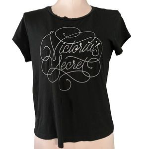 Victoria’s Secret black top with silver blingy lettering. Size S. Super cute